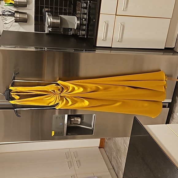 💕REFORMATION💕 Nerida Silk Dress ~ Tumeric 10 NWT - Picture 9 of 16